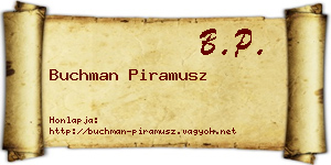 Buchman Piramusz névjegykártya